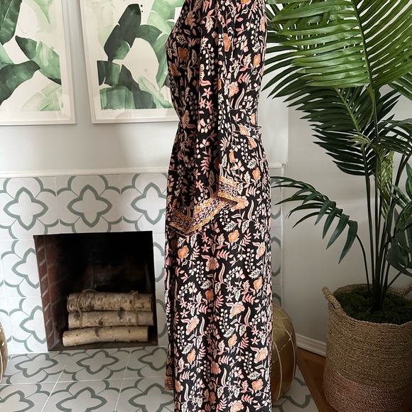 Natalie Martin Marin Dress with Sash in Sweet Autumn Black size L EUC - Picture 3 of 14